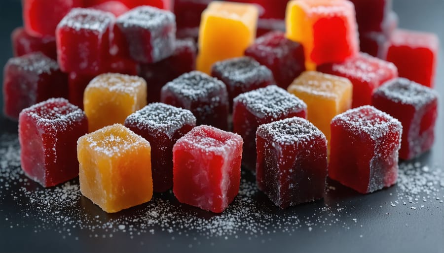 Industrial gummy manufacturing equipment producing Delta-9 THC edibles in clean facility